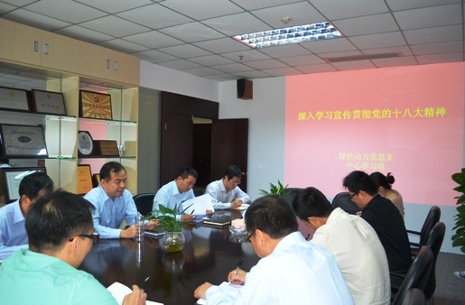 九州ku酷游集团党总支组织学习十八大精神
